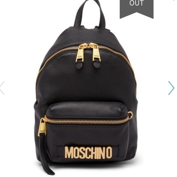 Moschino Handbags - Like new mini moschino leather backpack in black